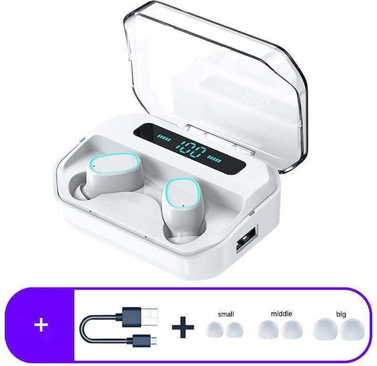 In-ear Bluetooth Handsfree Ακουστικά με Θήκη Φόρτισης Digital Display