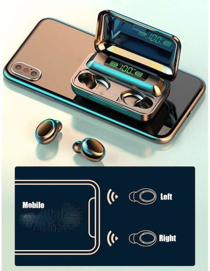 In-ear Bluetooth Handsfree Ακουστικά με Θήκη Φόρτισης Charging Case With Flashlight Digital Display