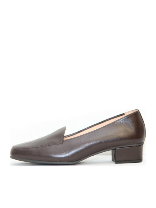 Δερμάτινα Γυναικεία Loafers σε Καφέ Χρώμα
