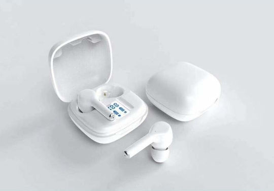 In-Ear Bluetooth-Freisprecheinrichtung Kopfhörer mit Ladeetui Weiß