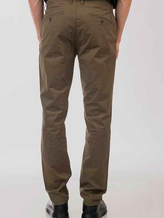 Παντελόνι Chino Ελαστικό σε Slim Εφαρμογή Χακί