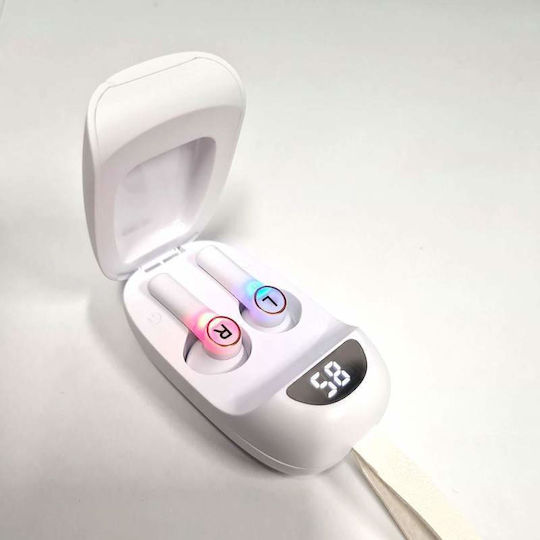 In-Ear Bluetooth-Freisprecheinrichtung Kopfhörer mit Schweißresistenz und Ladeetui Weiß