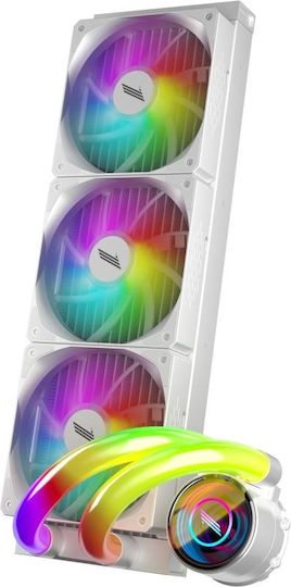 1STPLAYER Mothra MT360 Water Cooling AIO CPU With 2 120mm Fans And ARGB Lighting White
