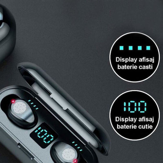 T20 Earbud Bluetooth Handsfree Căști cu Rezistență la Transpirație și Carcasă de Încărcare Intelligent LED Display
