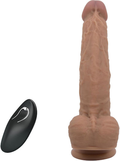 Pretty Love Jonathan 8.3'' Light Brown 3 Vibration Functions Thrusting Wireless Remote Control
