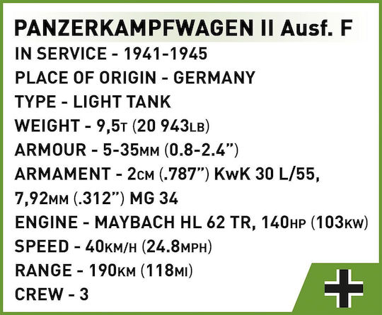 Cobi Blocuri Tank Panzerkampfwagen Ii 813buc