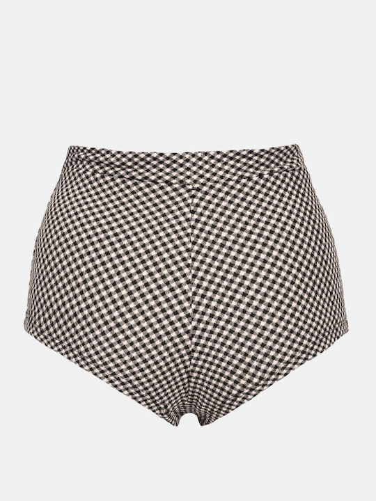 Bikinihosen Boxer Hohe Taille Graue