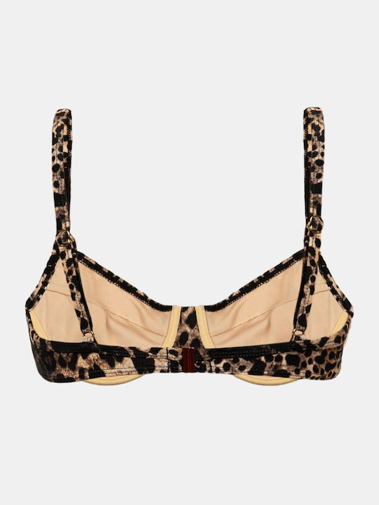 Bikini Σουτιέν C Cup Animal Print Καφέ