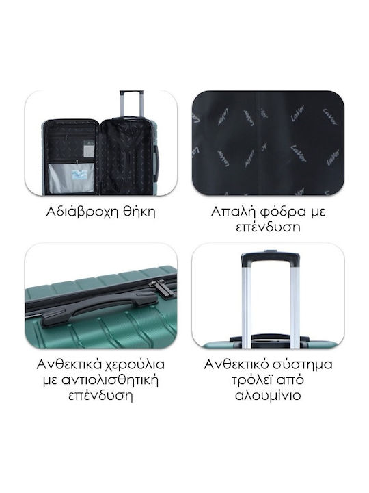 Lavor Βαλίτσα Ταξιδίου Καμπίνας Σκληρή Πράσινη με 4 Ρόδες Ύψους 55εκ.