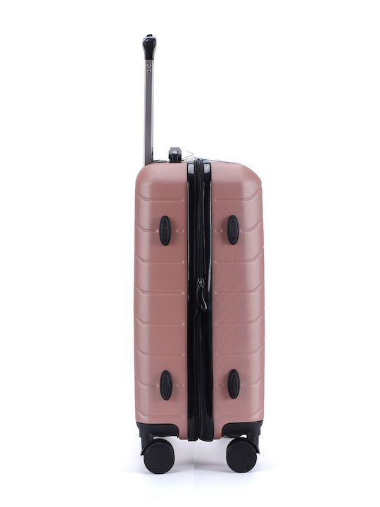Lavor Cabin Hard Pink Suitcase With 4 Wheels Height 55cm