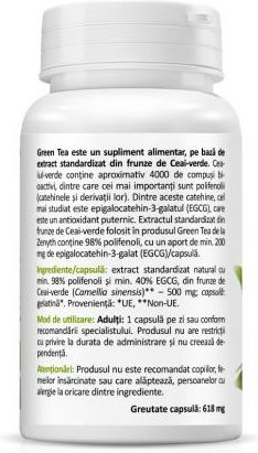 Zenyth Green Tea EGCG Extract 200mg 30 capace