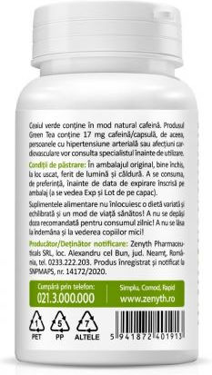 Zenyth Green Tea EGCG Extract 200mg 30 capace