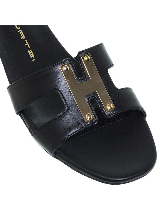 Δερμάτινα Γυναικεία Σανδάλια Total Black