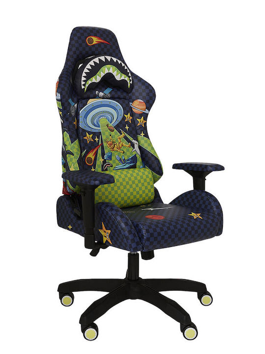 Sprayground Space Warped Artificial Leather Gaming Chair with Adjustable Arms Black