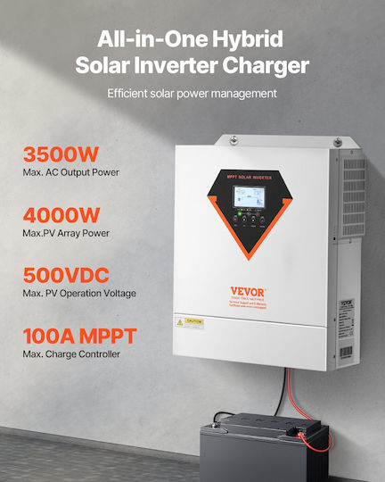 Vevor Hybrid Inverter Rated Power 3500W LWGPNKYTJ230DIY24V7