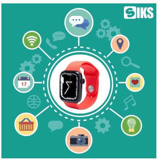 Series 7 Smartwatch με Παλμογράφο (Κόκκινο)
