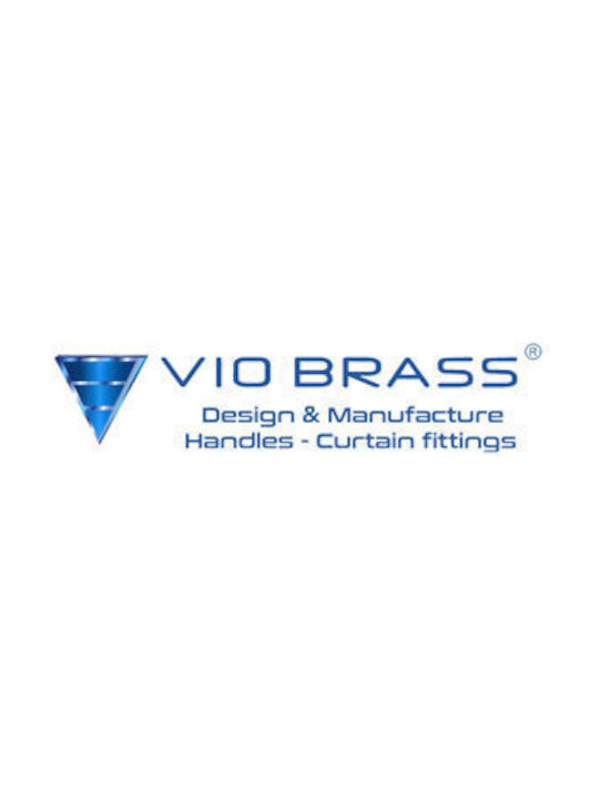 Viobrass Metal Wall Hanger 3 Hooks Gold 10.7x12.3cm