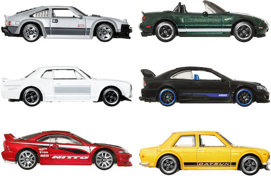 Hot Wheels Cars Set Silver Series Streets Japan Vehicle Set Scale 1:64 For 3+ Years Old