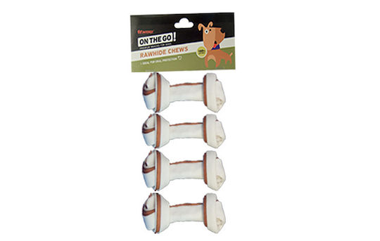 Pet Interest On The Go Bone Knot for Dogs Natural 10.5cm 4pcs