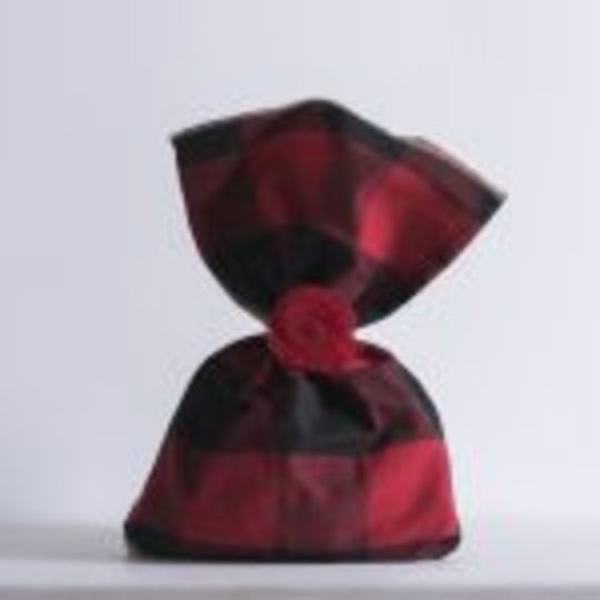 Beauty Home Fabric Christmas Sack for Gift Red 34x47cm.