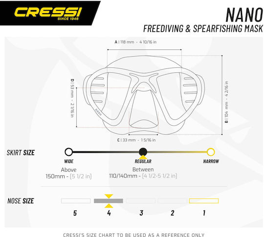 CressiSub Nano Mască De Scufundare Din Silicon Albastră