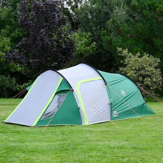Coleman Chimney Rock 3 Plus Winter Camping Tent Tunnel Green with Double Cloth for 3 People 400x200x155cm
