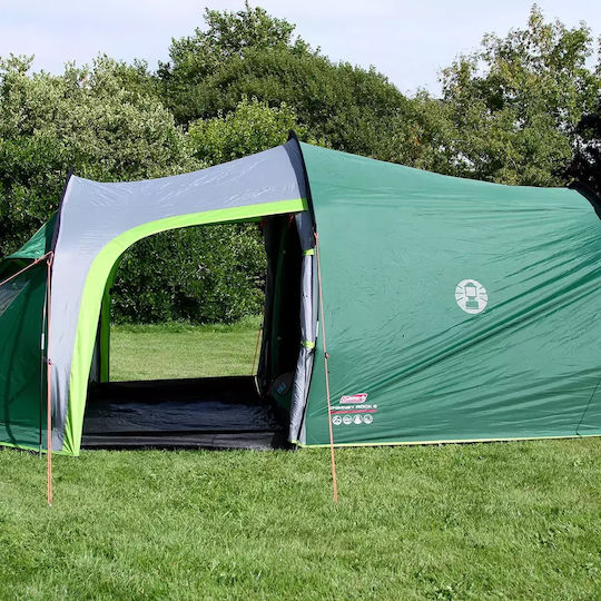 Coleman Chimney Rock 3 Plus Winter Camping Tent Tunnel Green with Double Cloth for 3 People 400x200x155cm