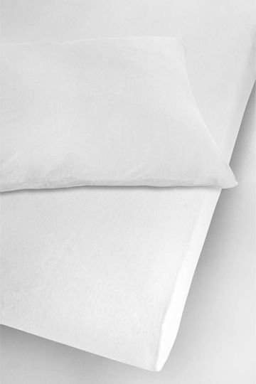 La Luna Bamboo Jersey Сет Калъфки за Възглавници Водоустойчиви Бял 50x70см.