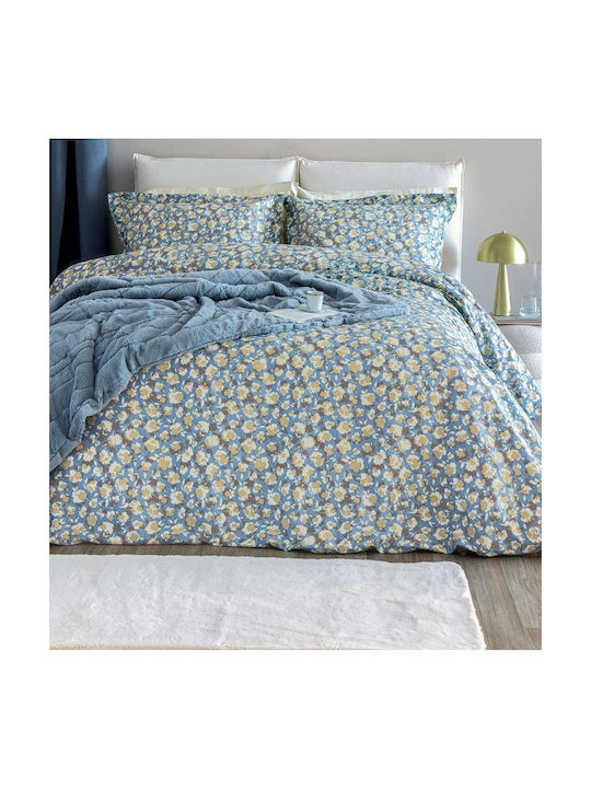 Palamaiki Set Față de Pernă Oxford Albastre 52x75cm.