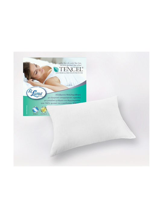 La Luna Tencel Pillow Protector Set Waterproof White 50x75cm.
