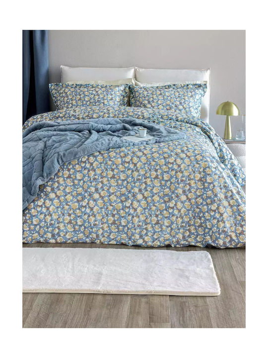 Palamaiki Set Față de Pernă Oxford Albastre 52x75cm.