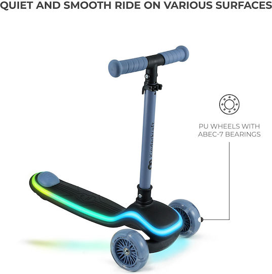 Kinderkraft Kids Scooter Foldable Raket 3-Wheel Blue