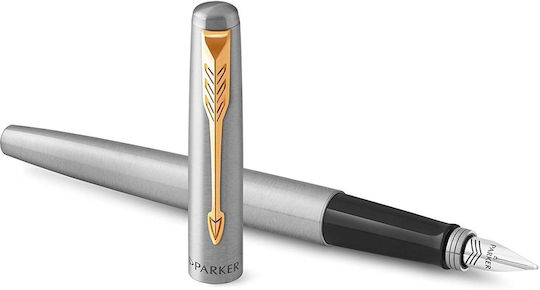 Jotter CR Duo Pen Set Ballpoint Medium with Fountain Pen Medium made of Steel Silver in a case