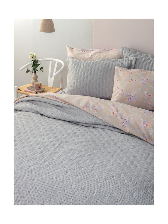 Palamaiki Alison Pillowcase Set Oxford Grey 50x70cm.