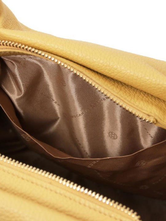 Nora Leather Women's Bag Shopper Shoulder Pastel yellow