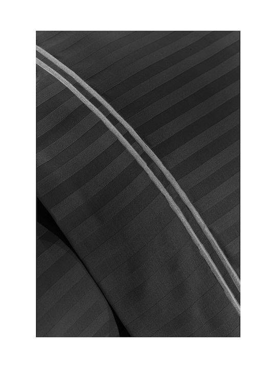 Guy Laroche Nice Σετ Μαξιλαροθήκες Oxford Anthracite/silver 52x72εκ.