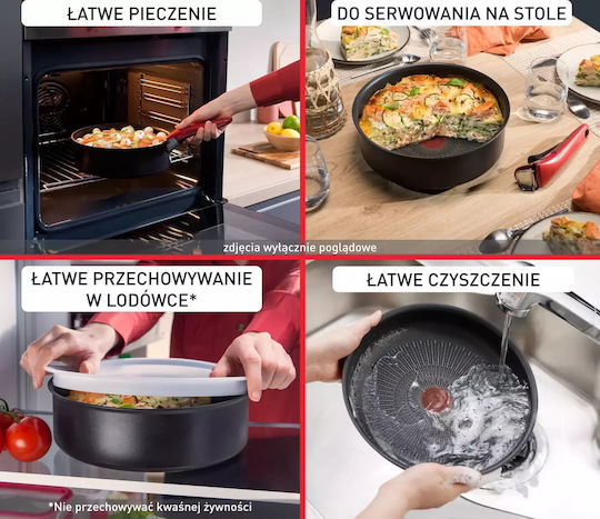 Tefal Ingenio Simply Cook Cookware Set Made of Aluminum Bordeaux 5 Pieces Tefal Ingenio Simply Cook Cookware Set Made of Aluminum Bordeaux 5 Pieces