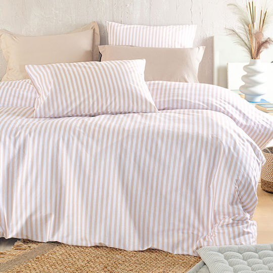 Rythmos Eloise Kissenbezug-Set mit Umschlagumschlag Beige 50x70cm.