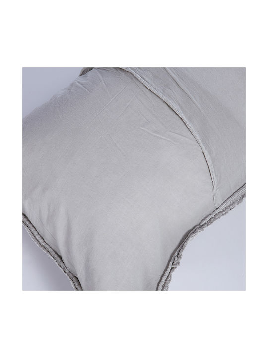 Nef-Nef Homeware Brunno Σετ Μαξιλαροθήκες Oxford Ασημί 52x72εκ.