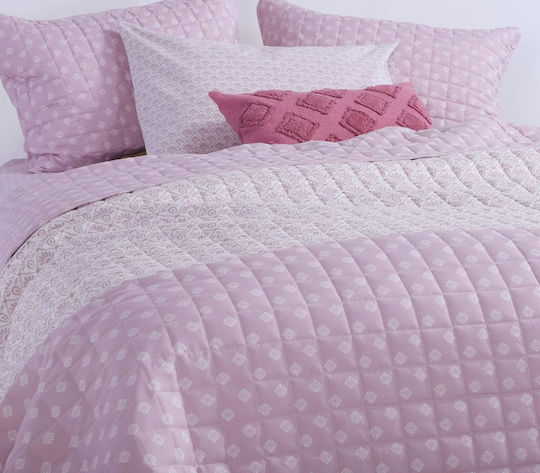 Nef-Nef Homeware Keylan Σετ Μαξιλαροθήκες με Φάσα Mauve 52x72εκ.