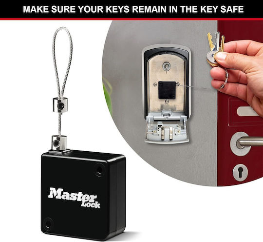 Master Lock Select Access Cătușă Cu Cablu De Sârmă Cu Combinație Neagră