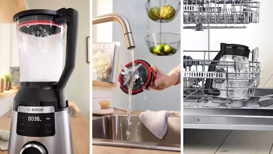 Bosch Serie 6 Блендери с Пластмасова Каната 2 л 1800W Сив