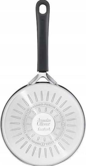 Tefal Jamie Oliver Σετ Κατσαρόλες από Ανοξείδωτο Ατσάλι Silver με Αντικολλητική Επίστρωση 3τμχ