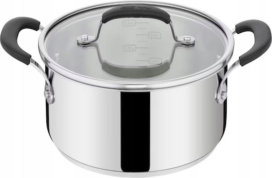 Tefal Jamie Oliver Σετ Κατσαρόλες από Ανοξείδωτο Ατσάλι Silver με Αντικολλητική Επίστρωση 3τμχ