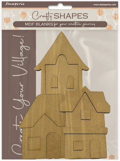 Комплект декоративни дизайни MDF чипборд село Stamperia