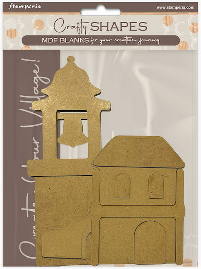 Комплект декоративни дизайни MDF чипборд село Stamperia