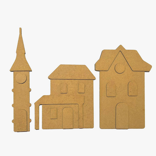 Комплект декоративни дизайни MDF чипборд село Stamperia