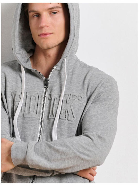 Sweatshirt with Hood Grey Melange