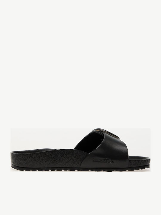 Madrid Big Buckle Slides σε Μαύρο Χρώμα