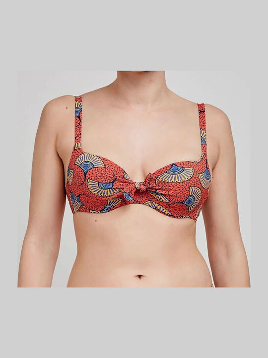 Underwire Bikini Bra with Adjustable Straps Multicolour